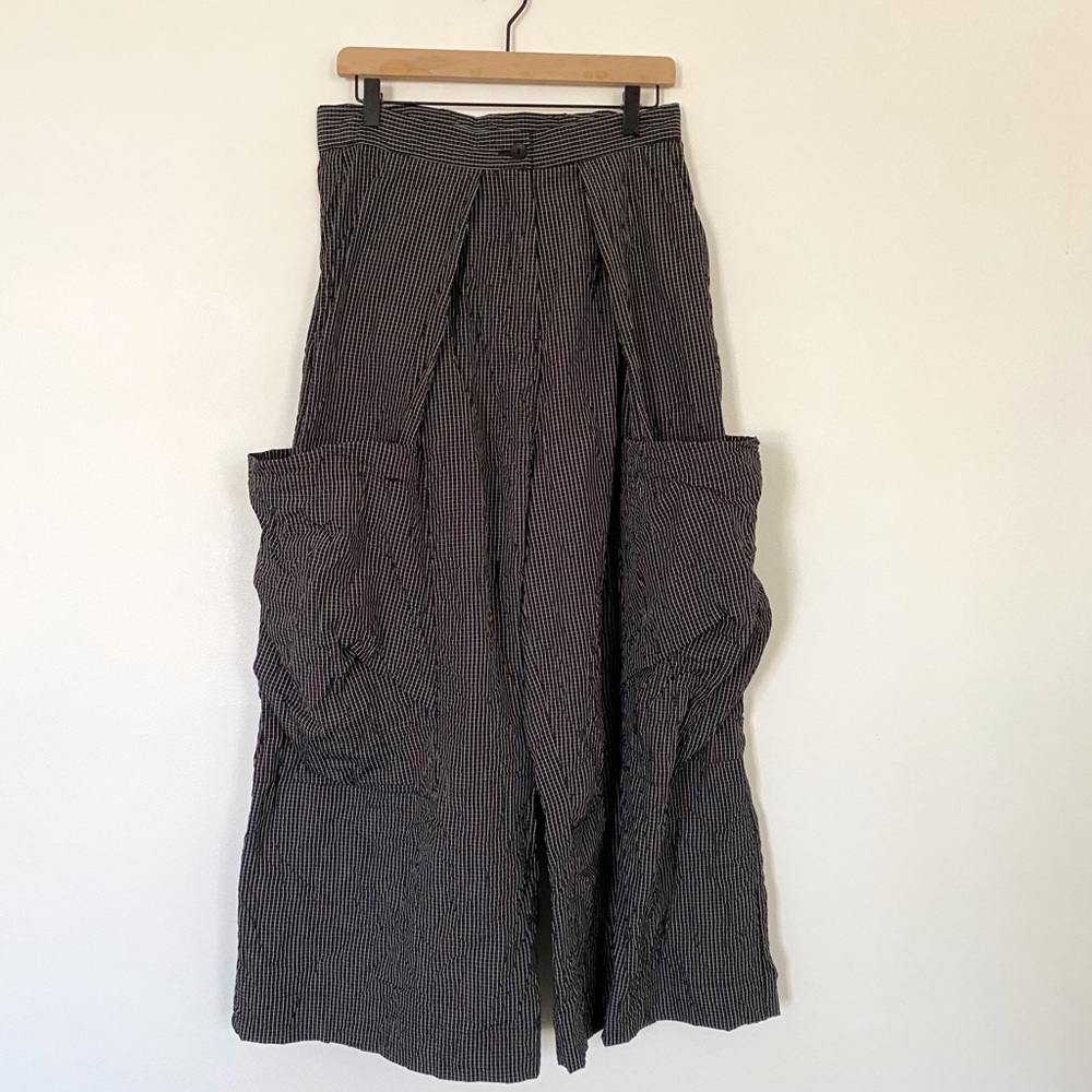 ALEMBIKA Black White WindowPane Cargo Pants Sz 1